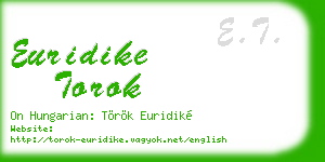 euridike torok business card